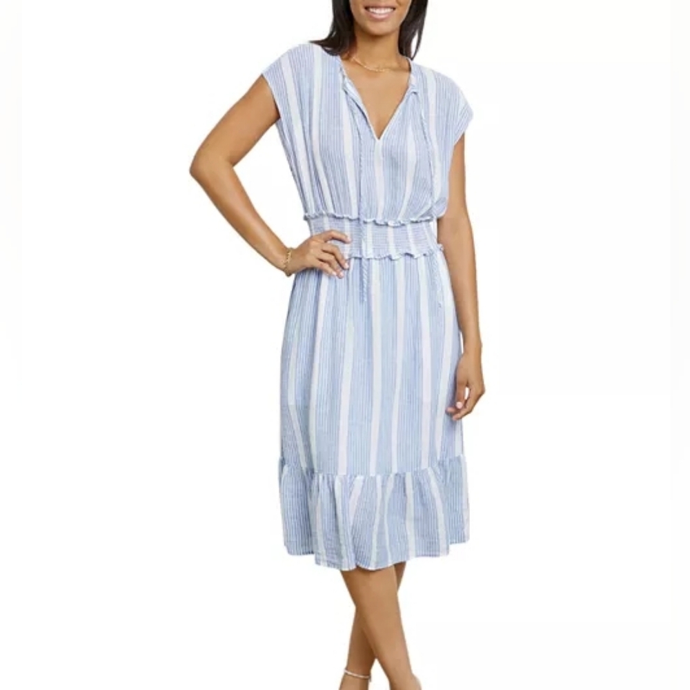 Rails Ashlyn Striped Midi Dress SZ M